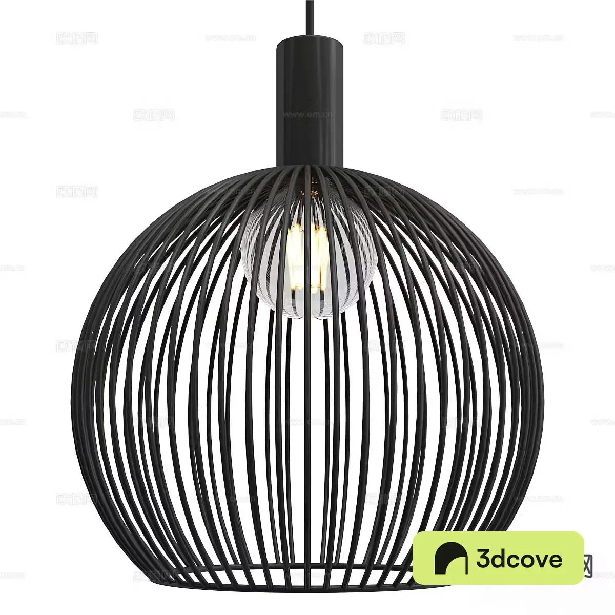 Industrial style birdcage chandelier