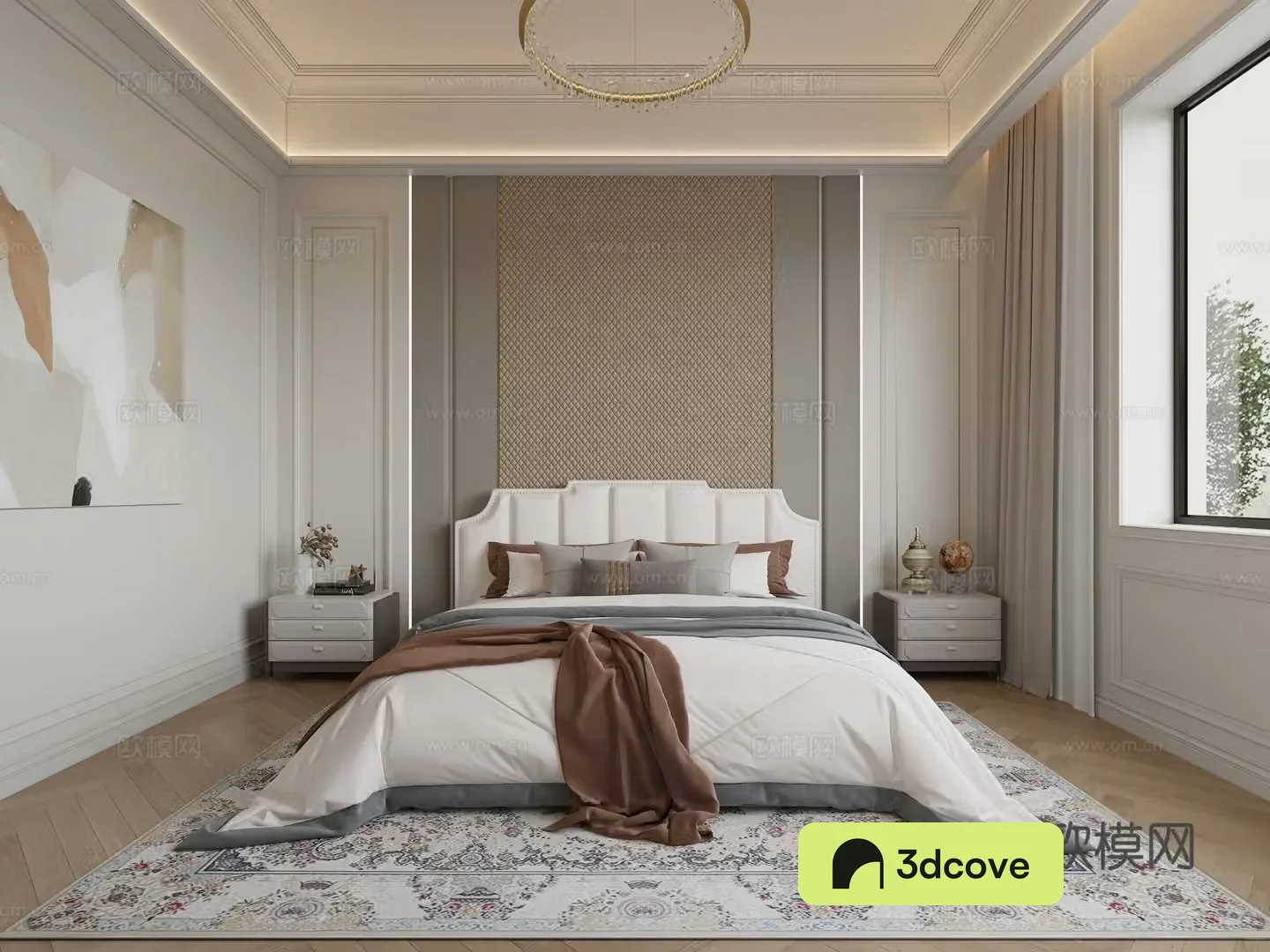Simple European bedroom