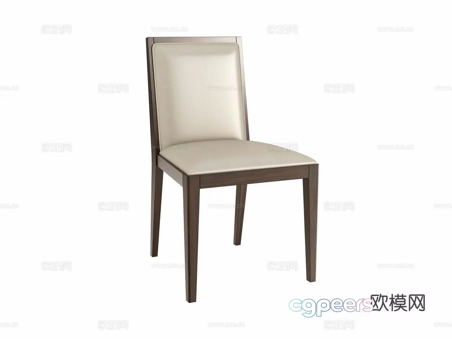 Single chair dining chair 3d model