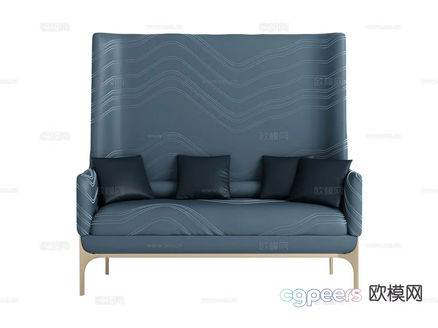 visionnaire Italian card seat sofa 3D model of card seat sofa