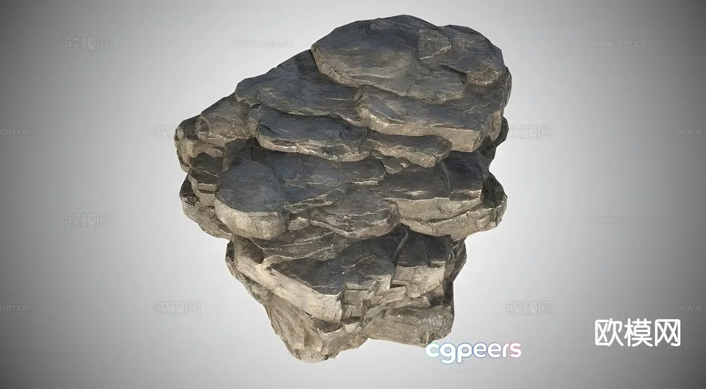 rock stone stone 3d model