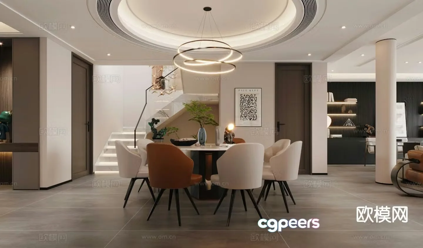 Modern restaurant 3d model