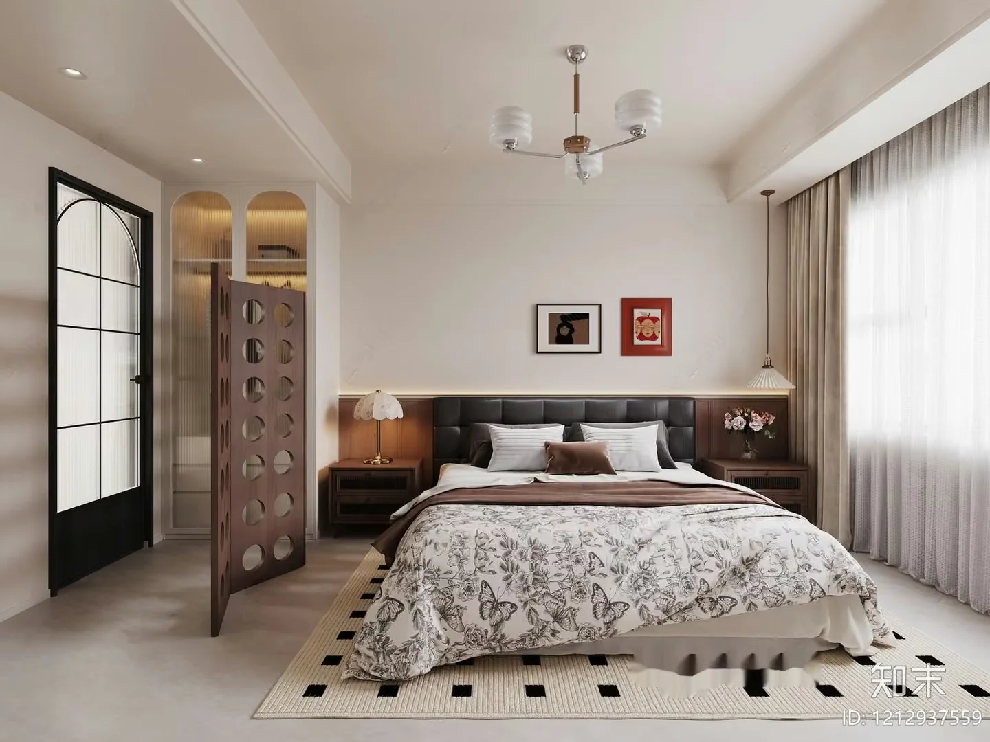 Cozy Modern Bedroom 3D Model – 19582 – VRAY Render