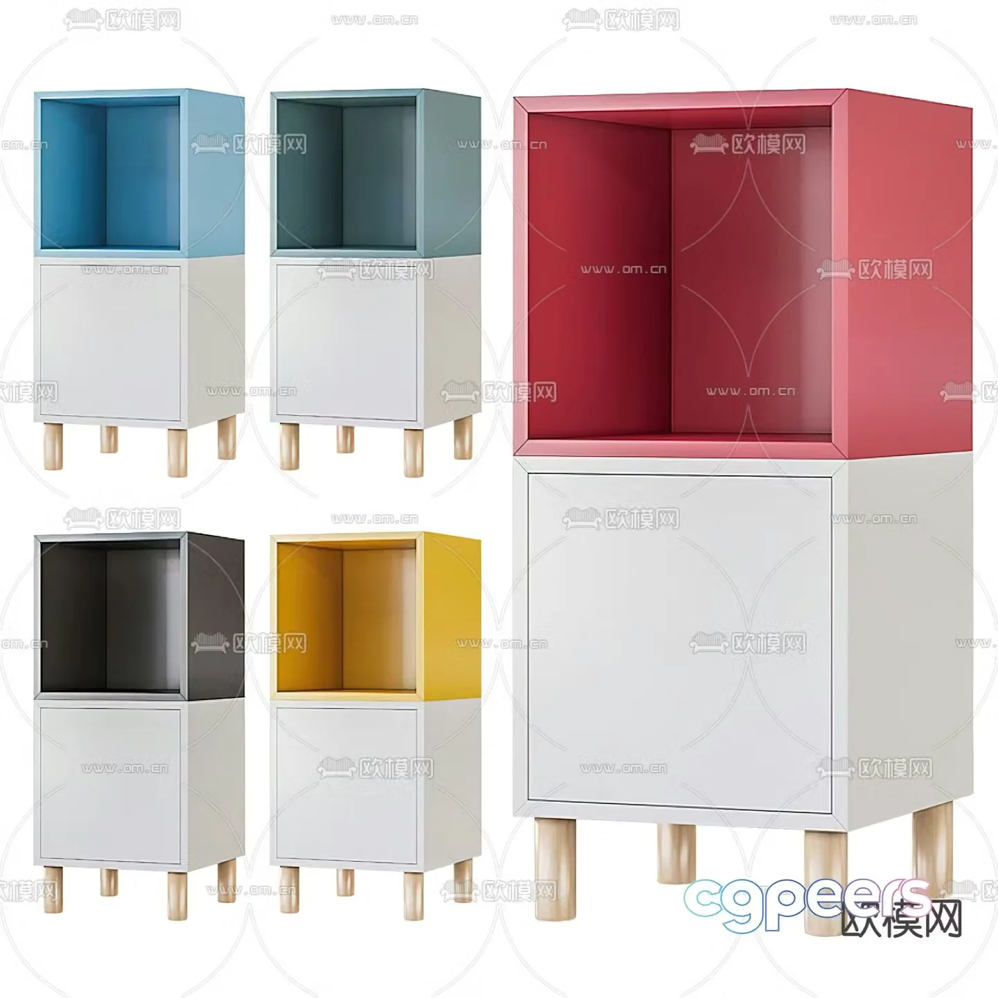 Modern children’s cabinet 3d model