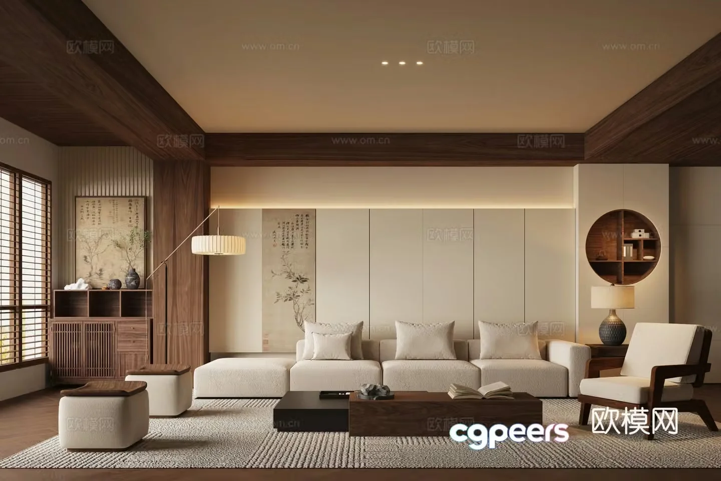 New Chinese living room 3D model