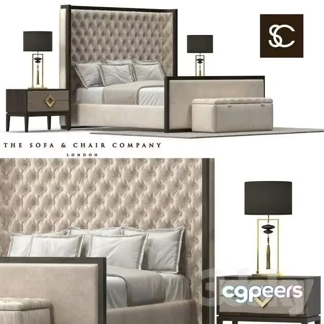 3ds Max Free – The Sofa & Chair Company Mayfair bed