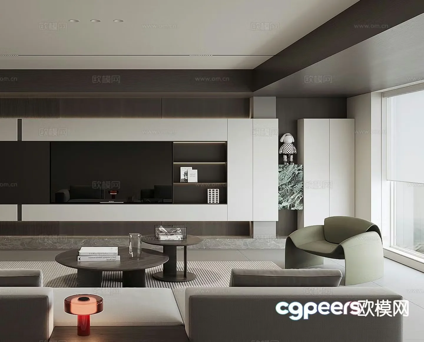 Modern living room 3d model