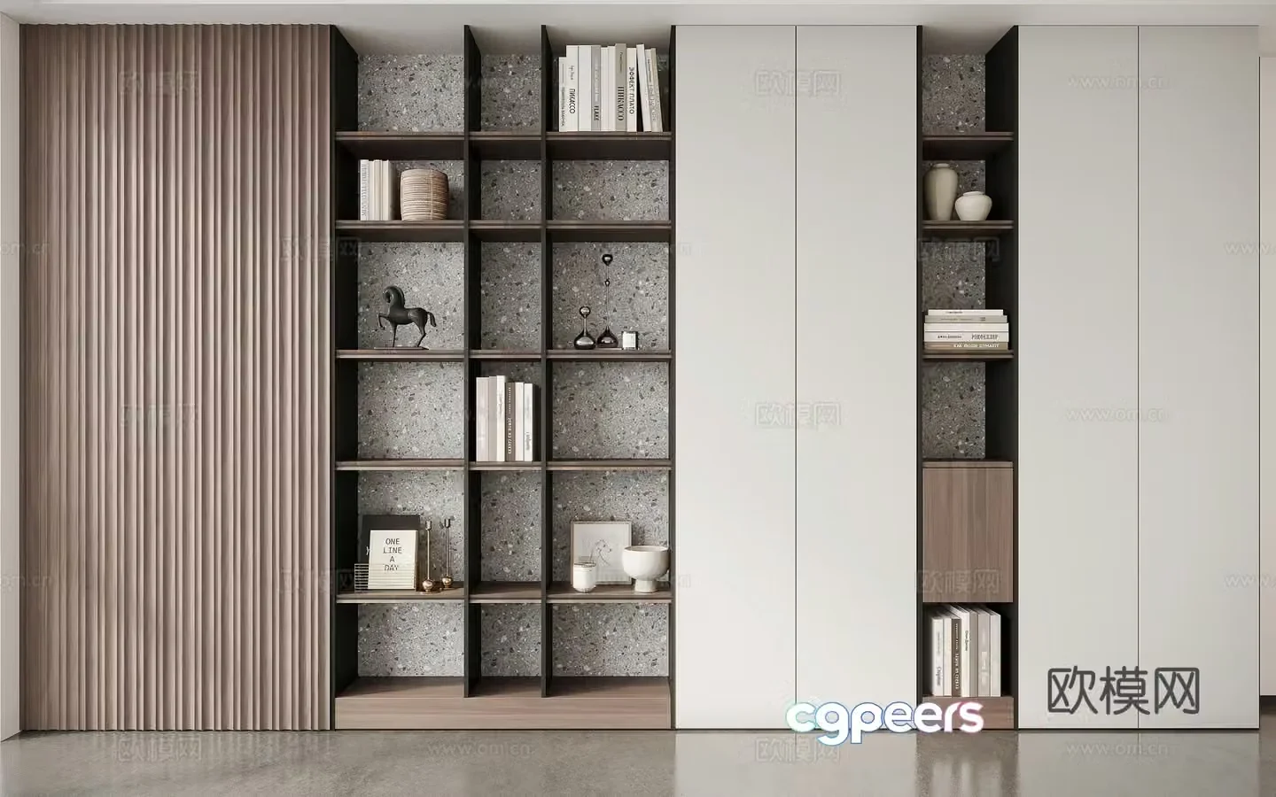 Italian bookcase 3d model
