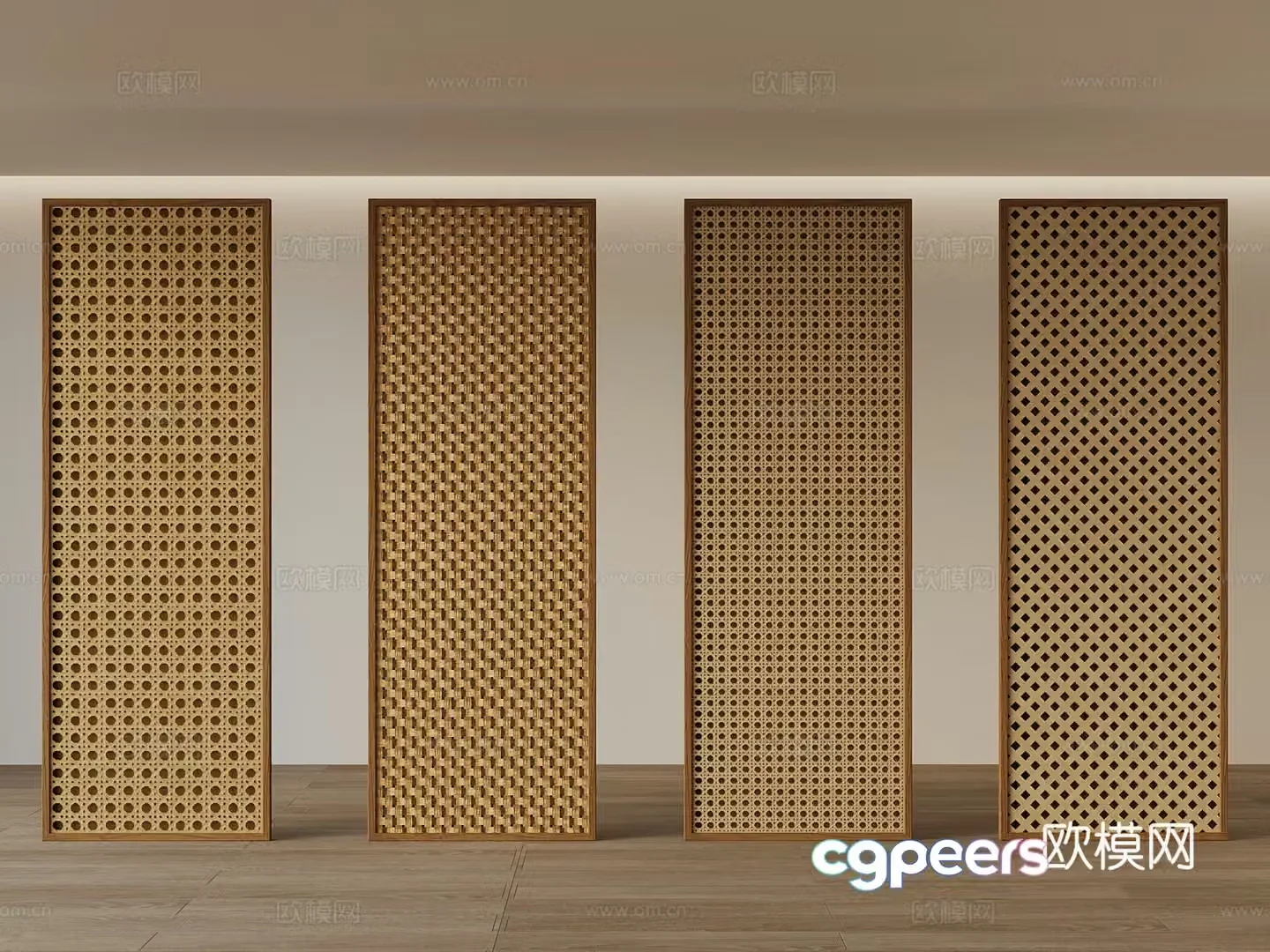 Modern hollow screen partition 3D model