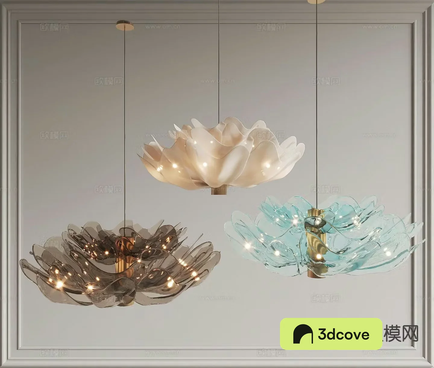 Flower chandelier glass chandelier
