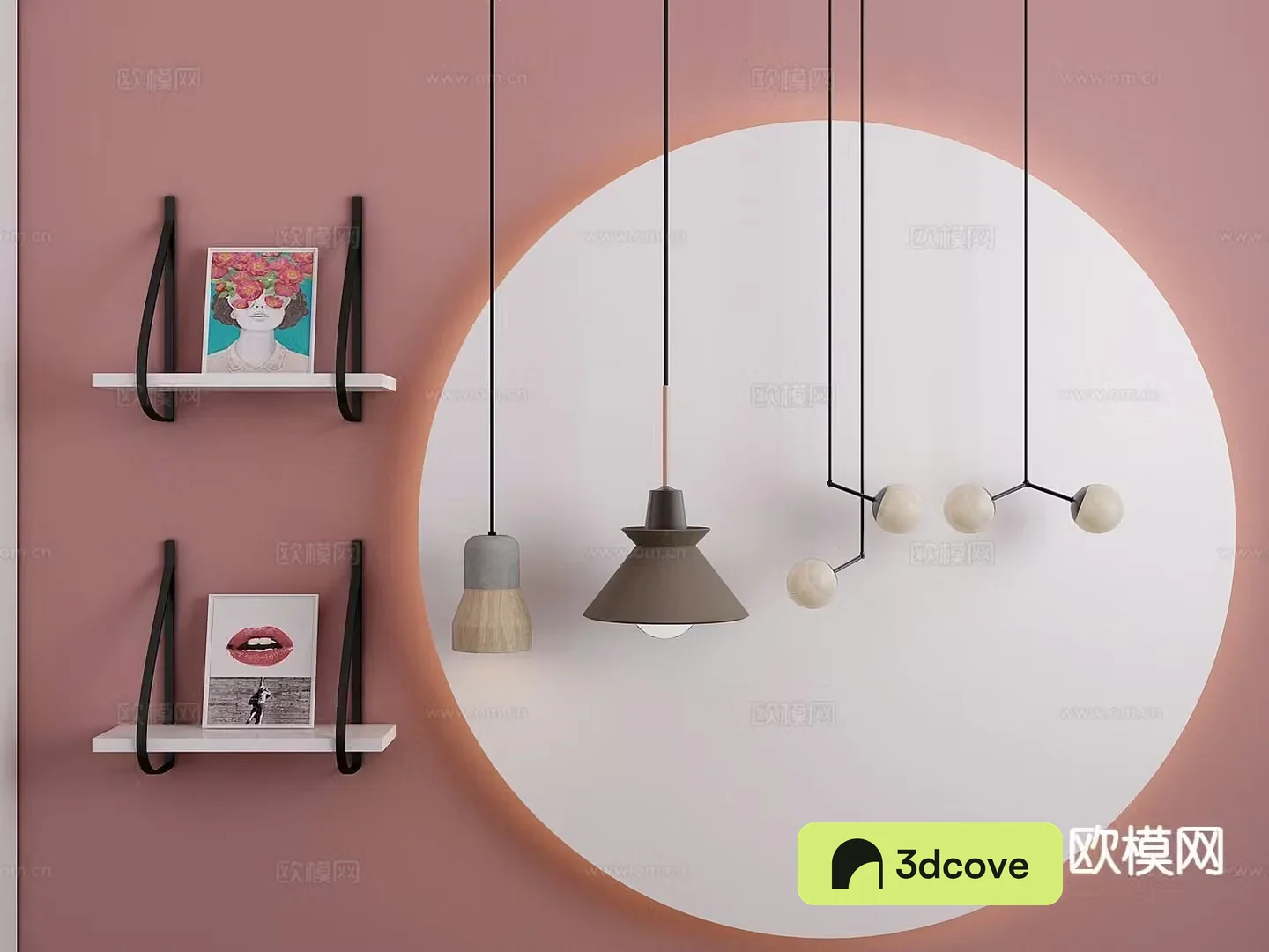 Nordic bedside chandelier small chandelier