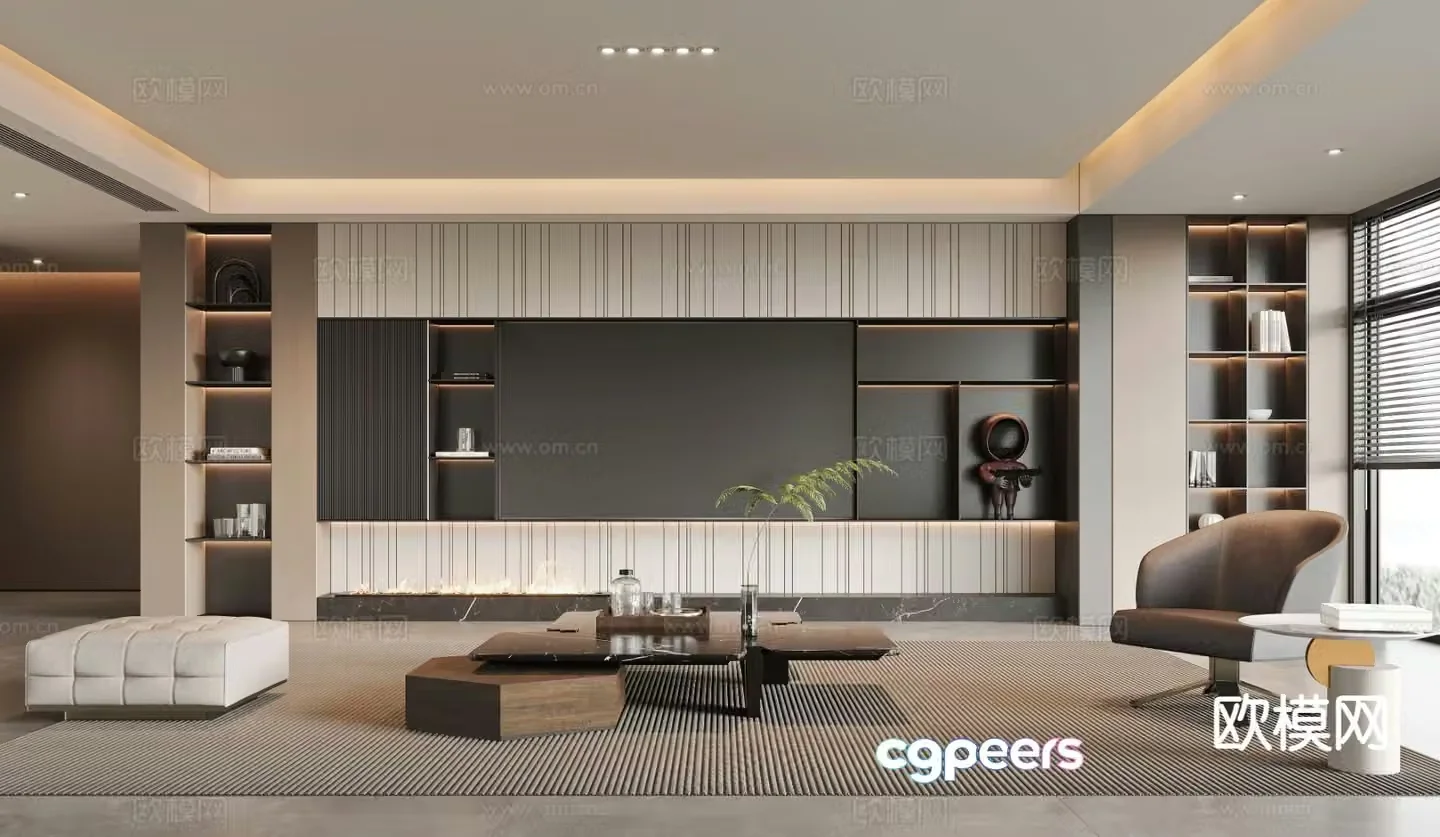 Modern living room 3d model