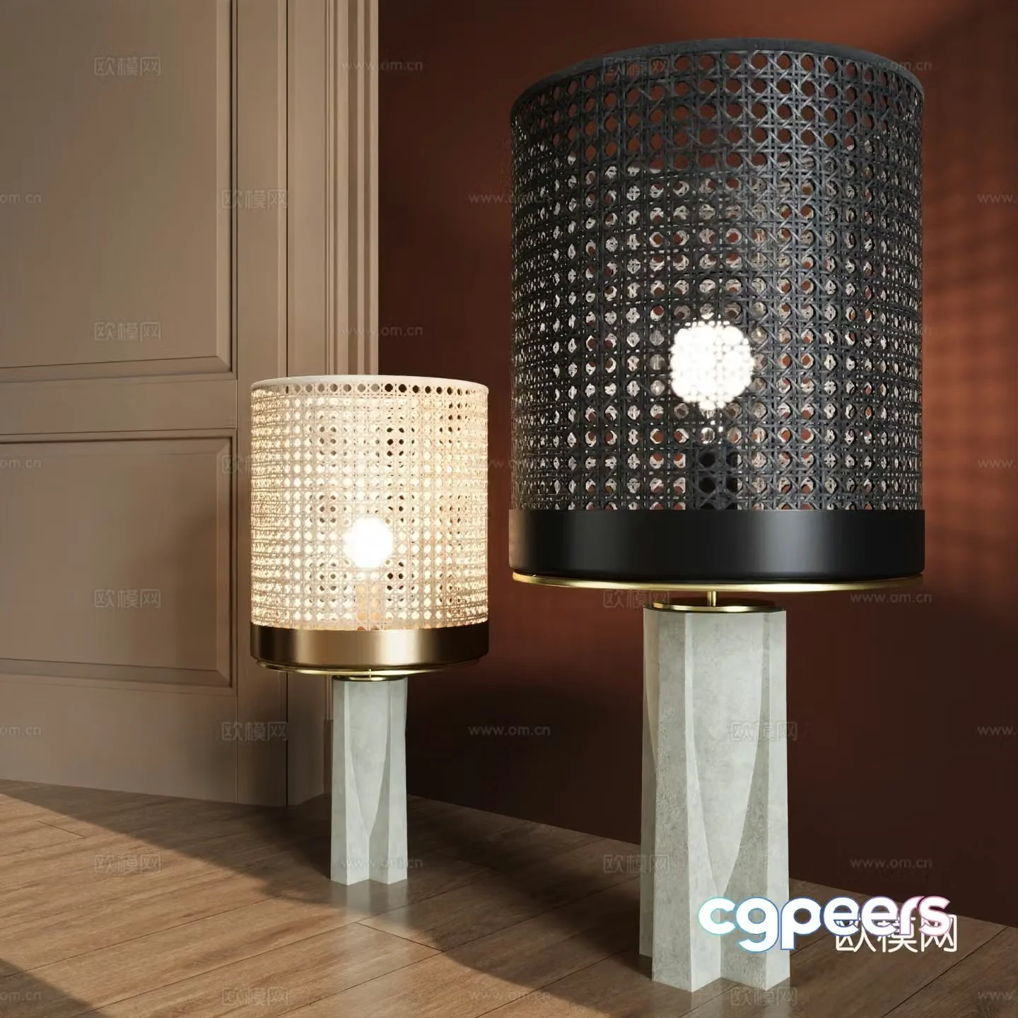 Modern desk lamp decorative lamp floor lamp 3d model
