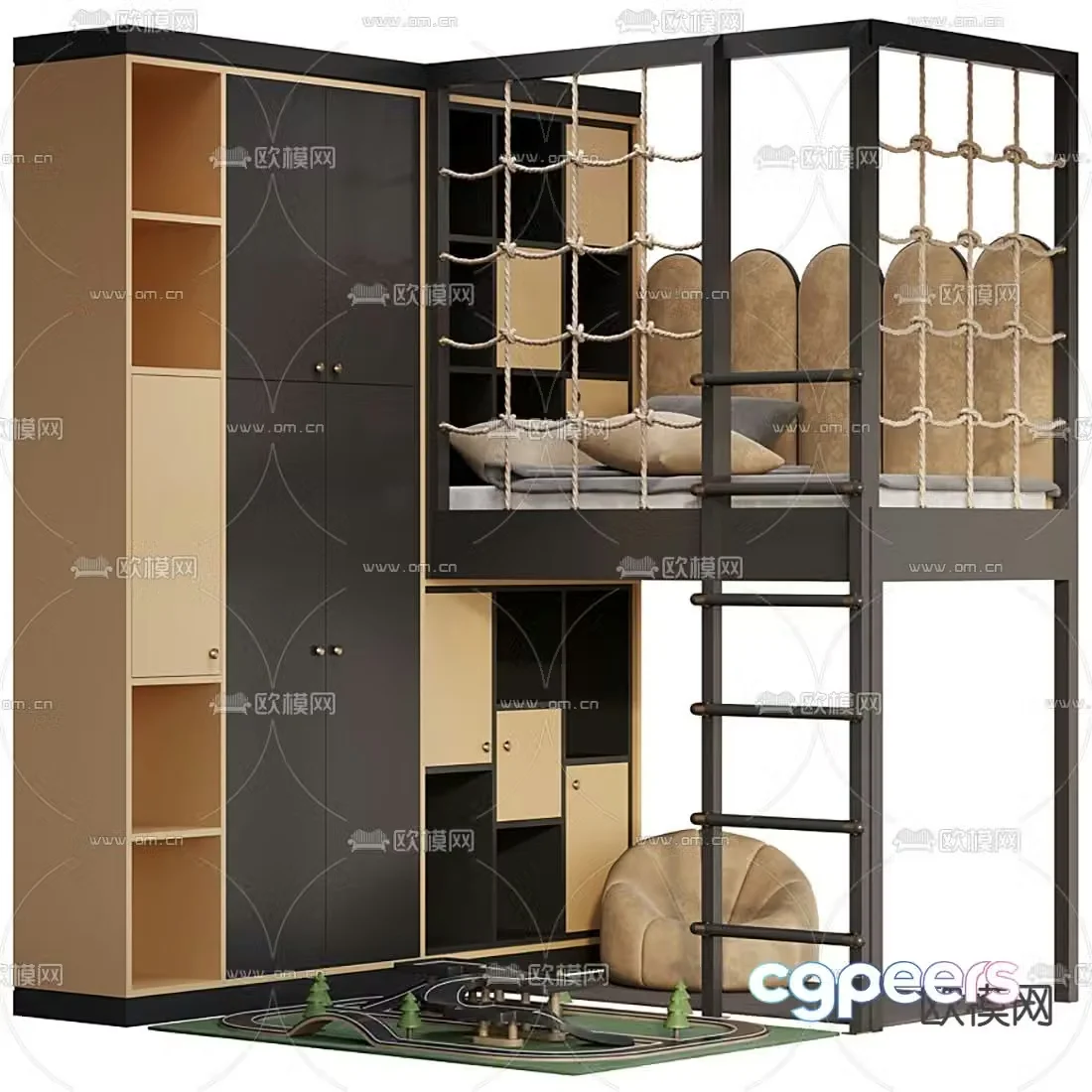 3D model of modern children’s play facilities