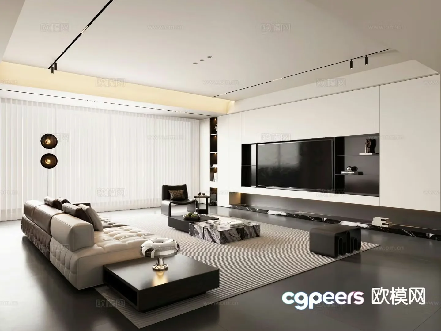 Modern living room 3d model