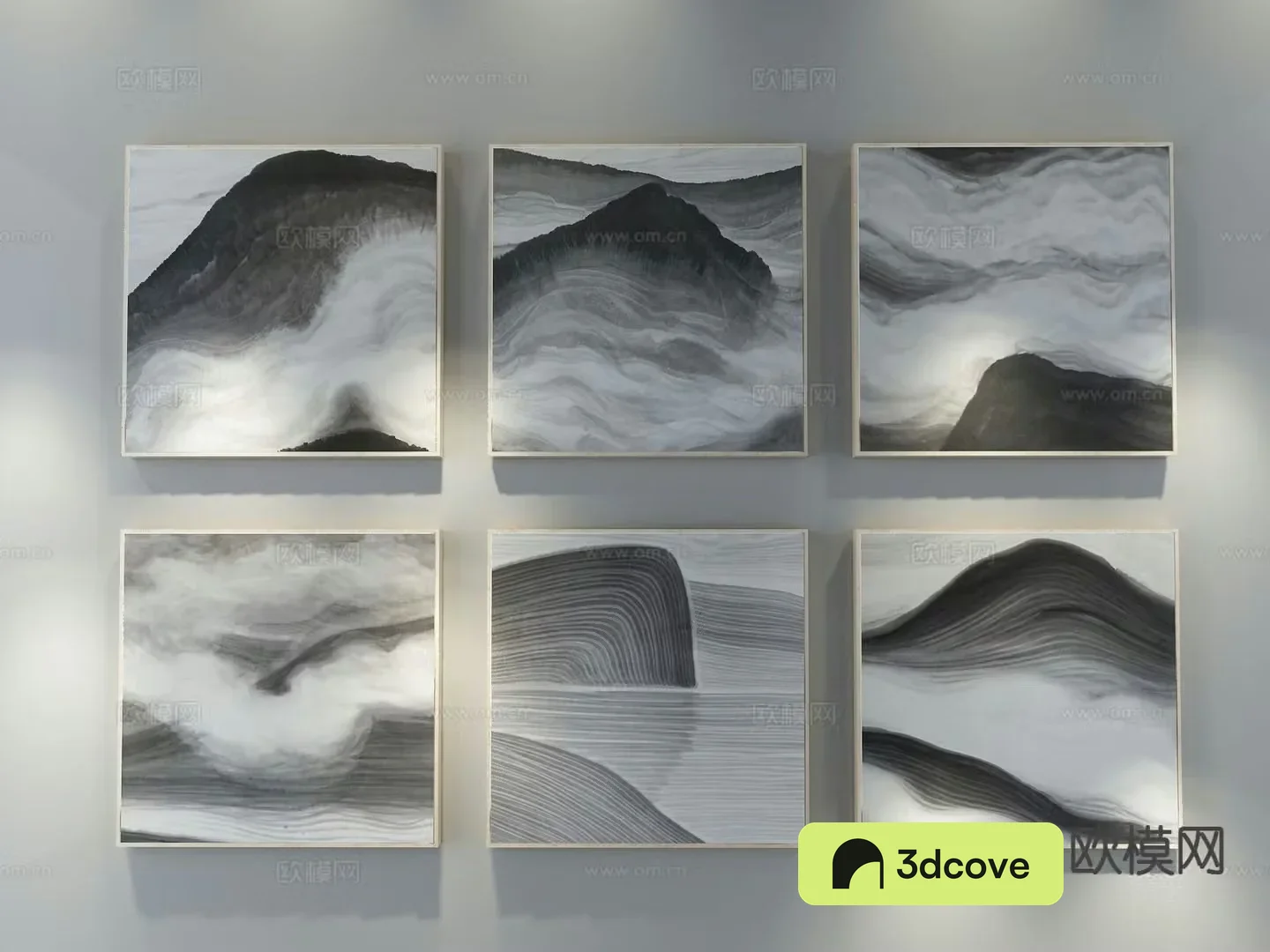New Chinese style decorative painting black and white hanging painting
