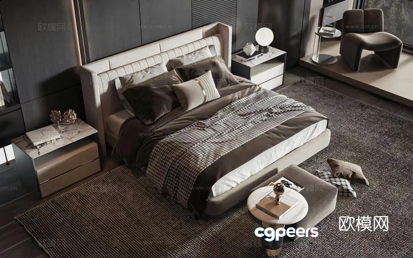 Modern style product bed 3d model