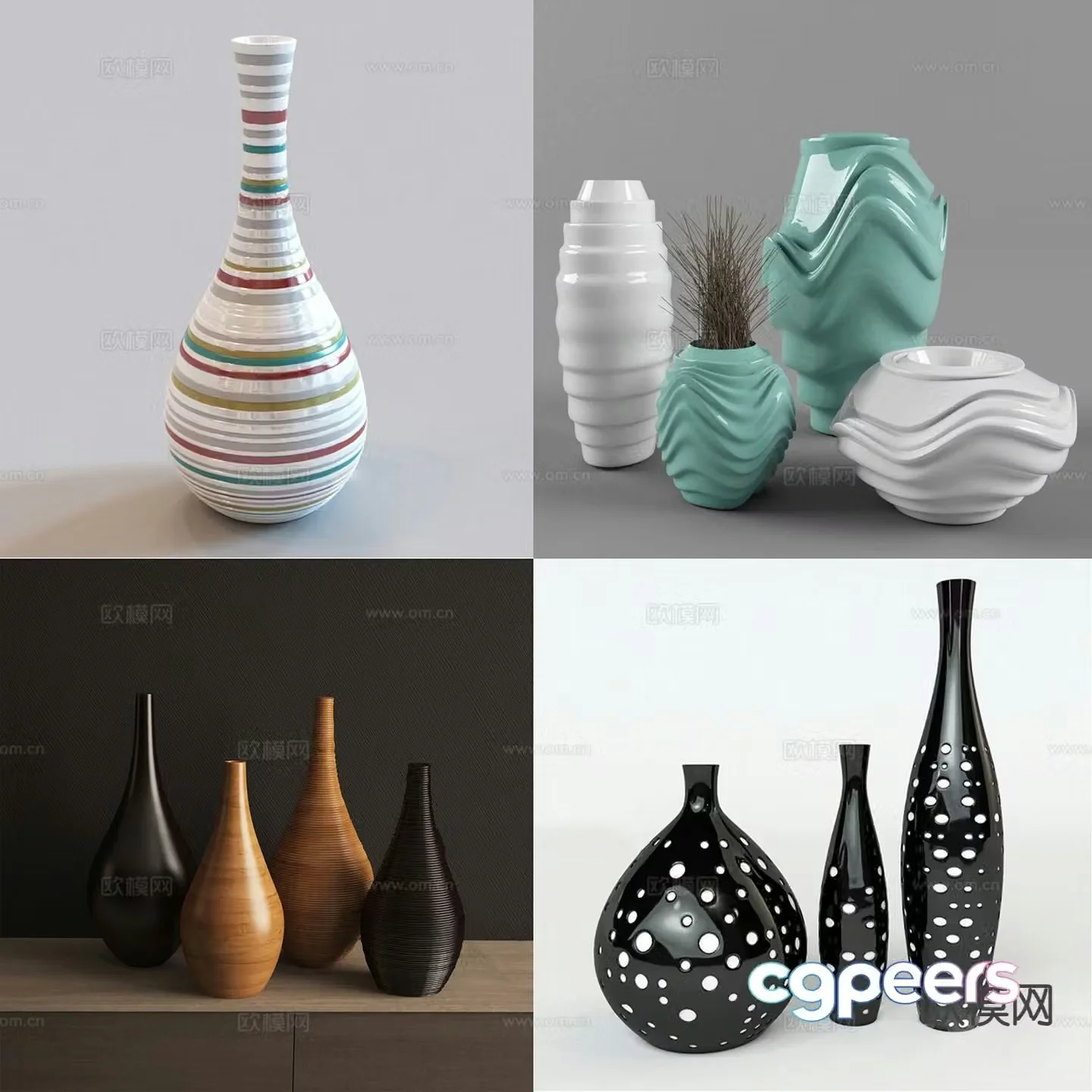 vase ceramic crafts porcelain 3d model