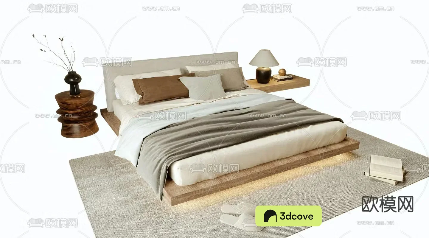 Wabi-sabi double bed