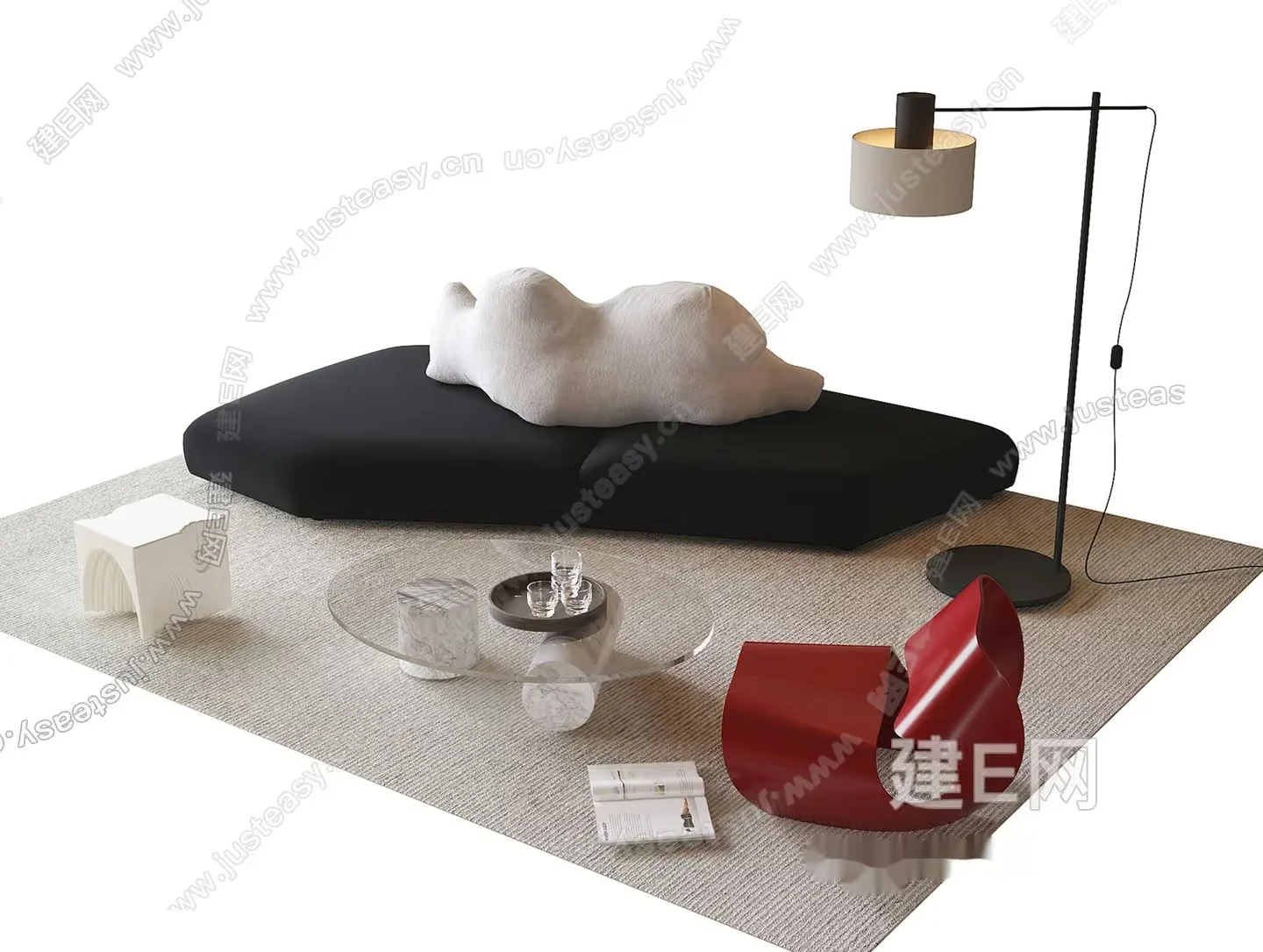 Modern Living Room 3D Model – 15725 – VRAY Render