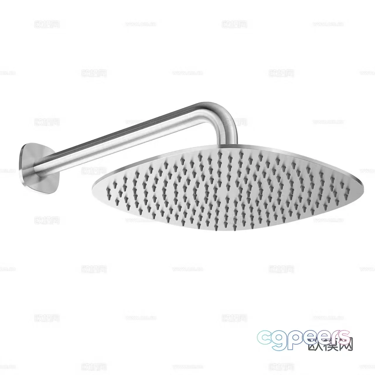 Quadro Shower Head Spray Top Spray Brushed Stainless Steel Shower Shower 3D Model