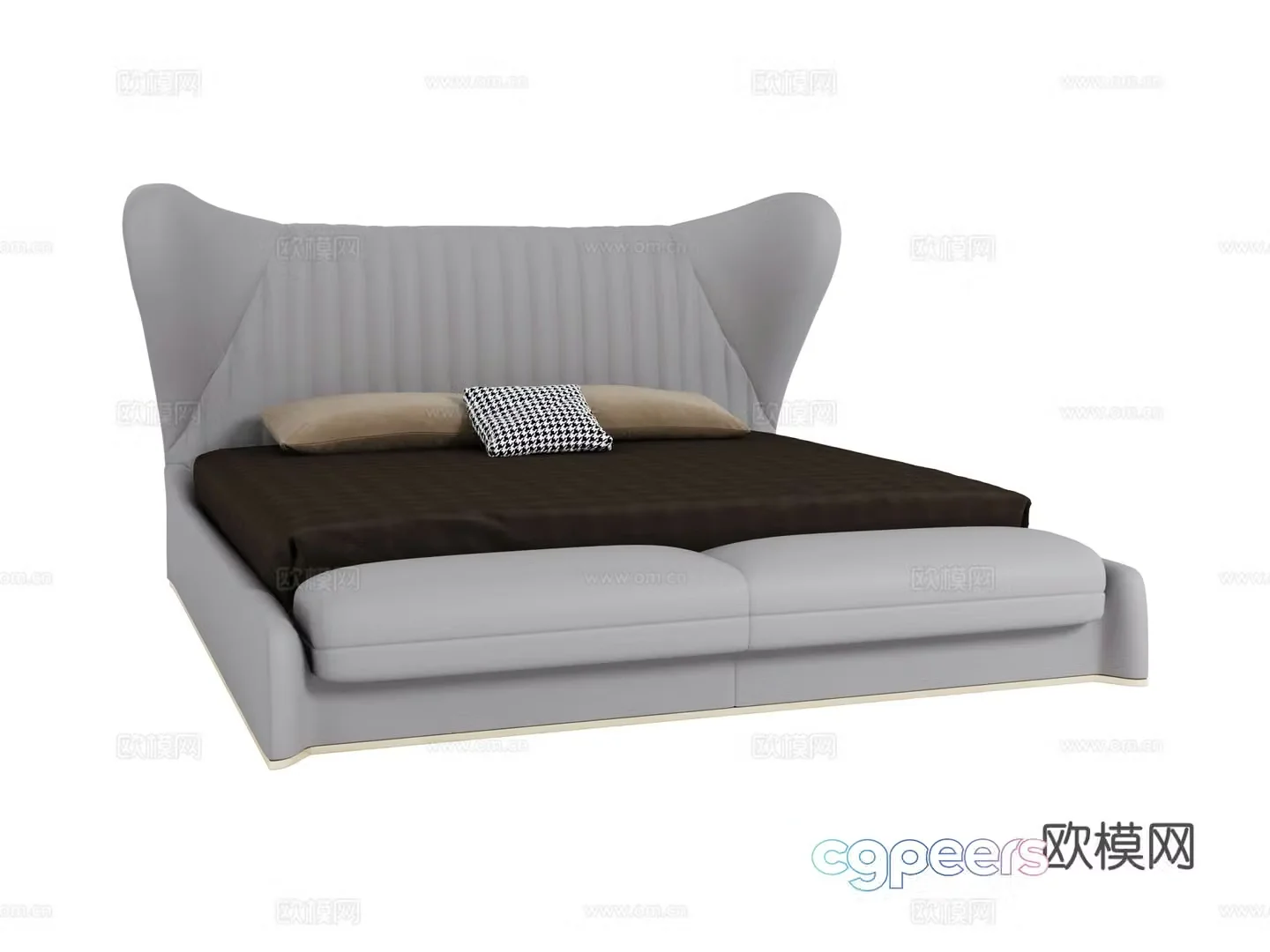 visionnaire double bed 3d model