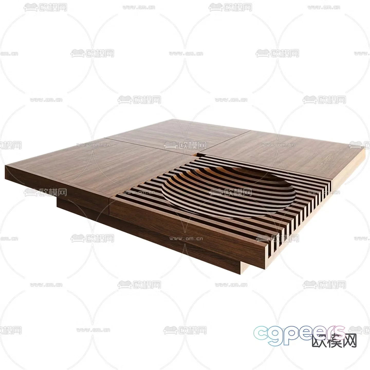 New Chinese style coffee table log coffee table 3d model
