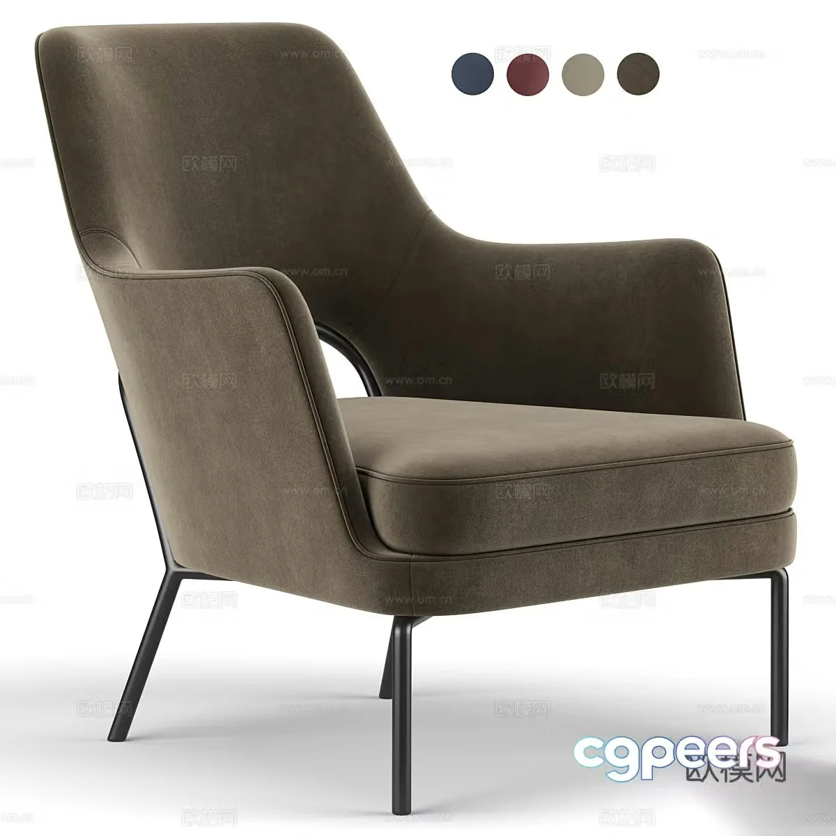 Fabric leisure chair Fabric single chair Fabric backrest chair Outdoor leisure chair Outdoor single chair Courtyard 3D model