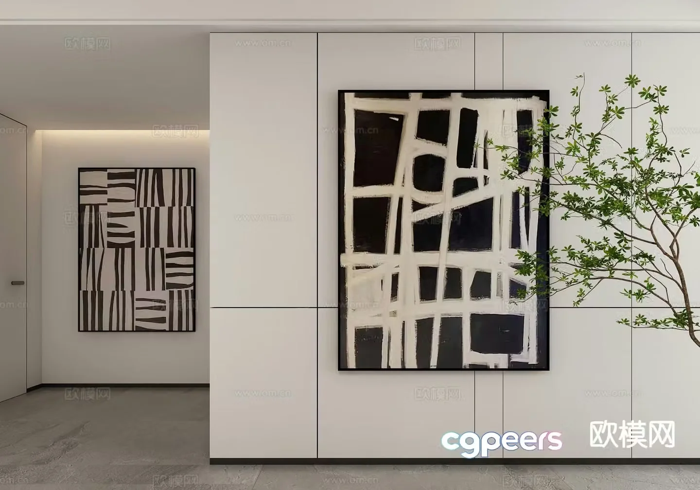 Decorative painting art painting hanging painting 3d model