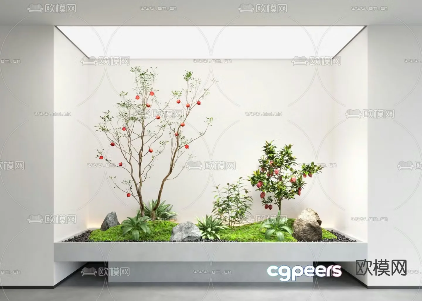 Landscape plant landscaping plant pile 3d model