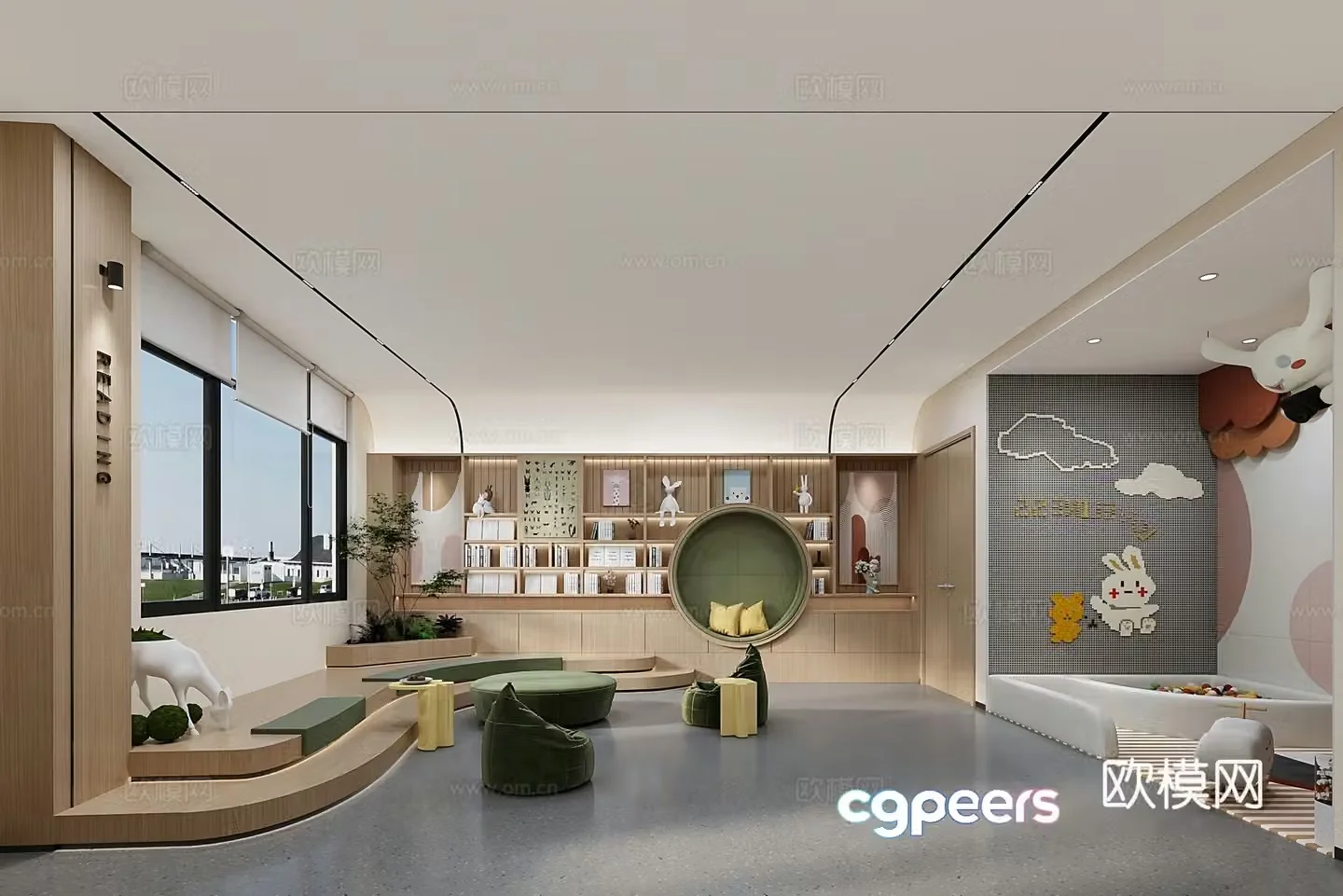 Kindergarten children’s entertainment room 3d model