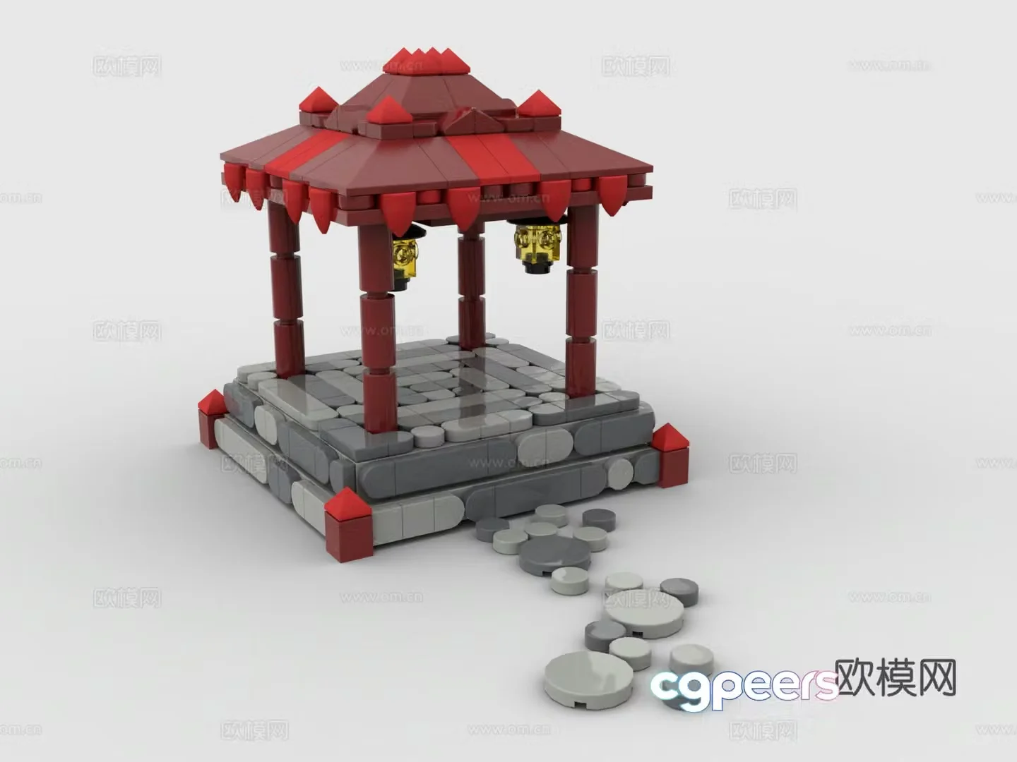Lego LEGO Toys Building Blocks Pavilion Small Pavilion 3D Model