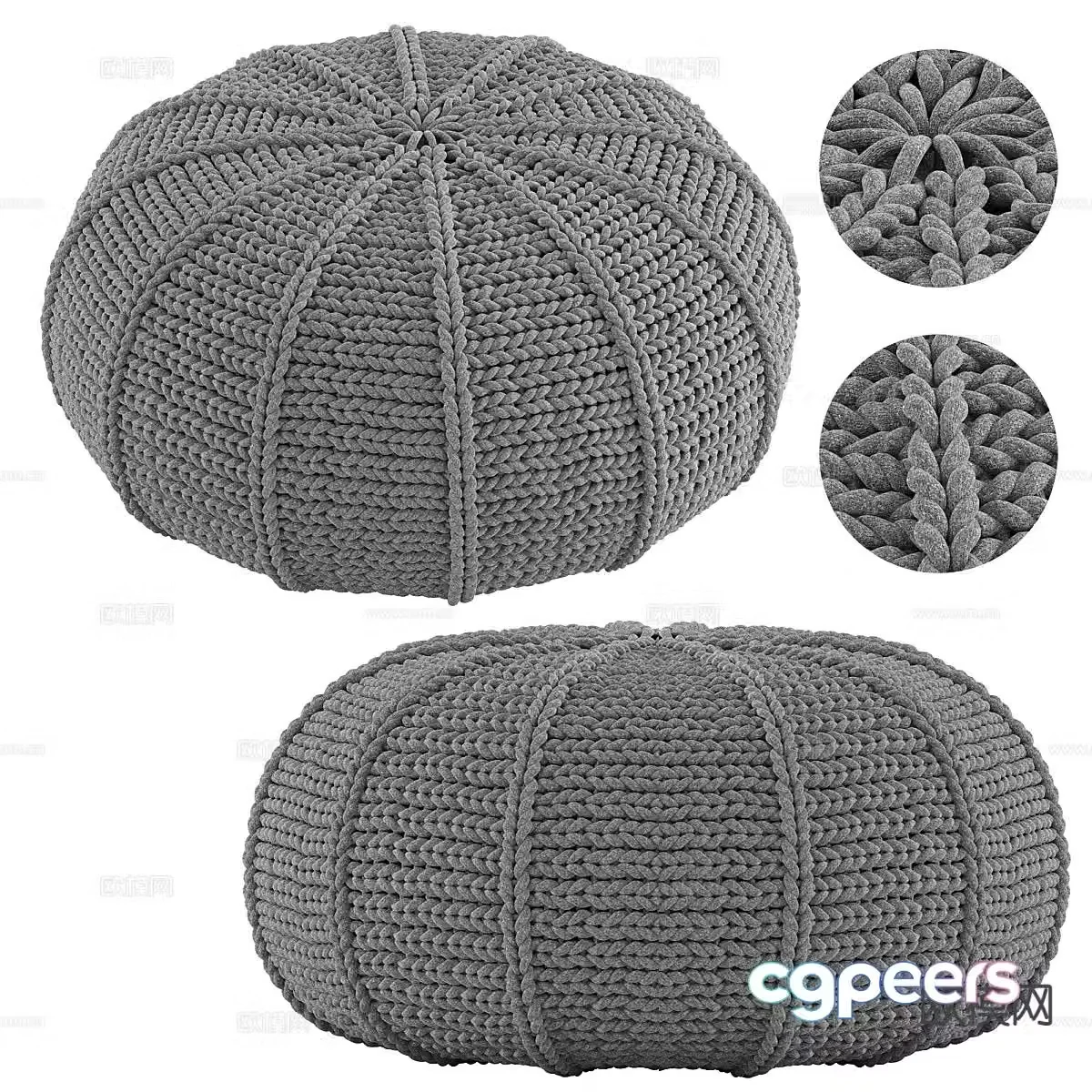 Modern stool sofa stool 3d model