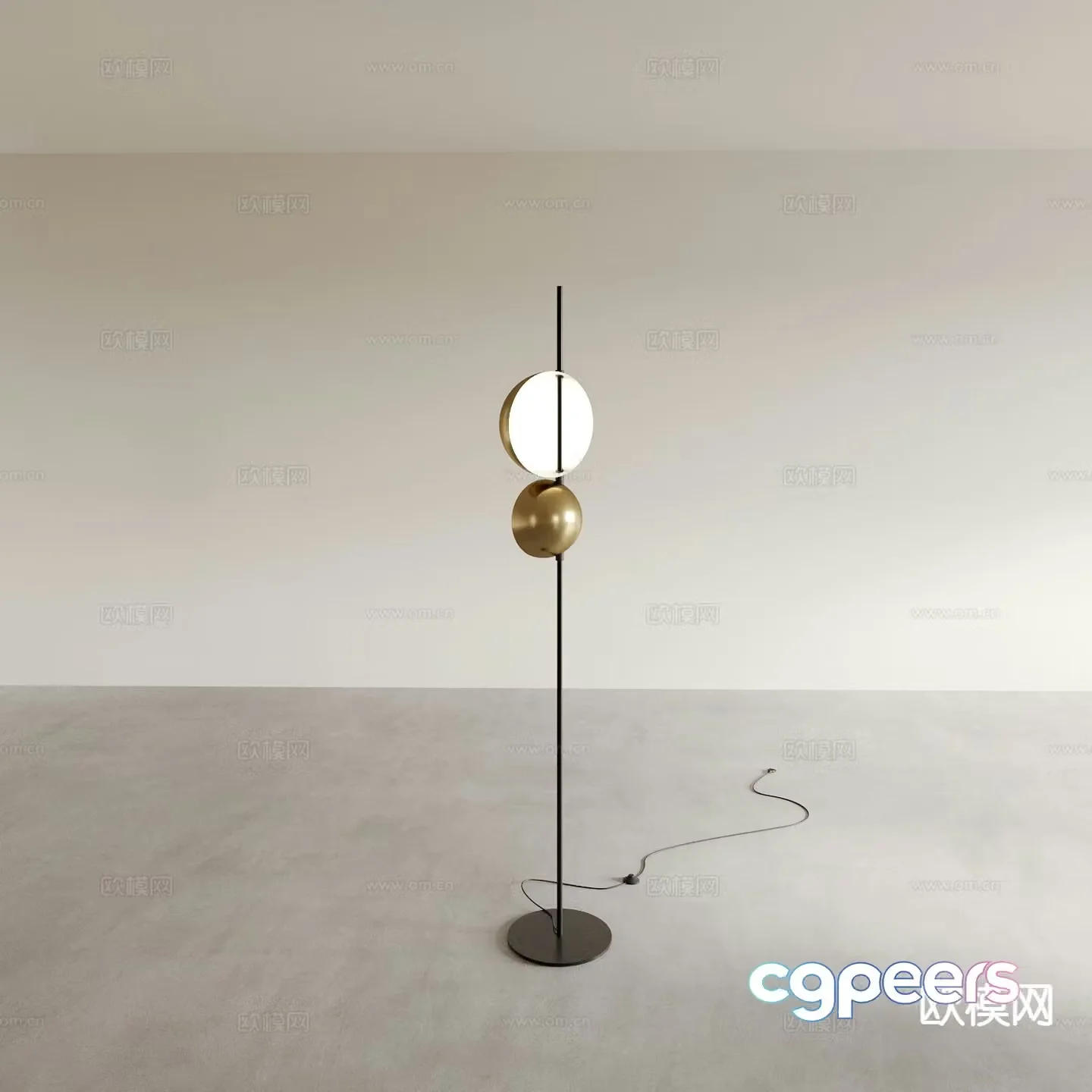 Light luxury floor lamp ambient light 3d model