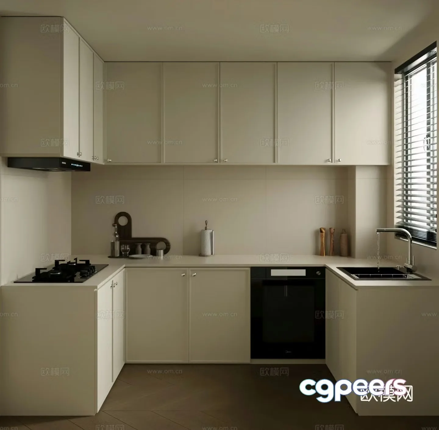 Creamy Kitchen 3d Model