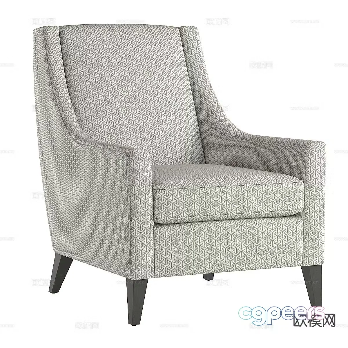Modern single sofa leisure sofa 3d model