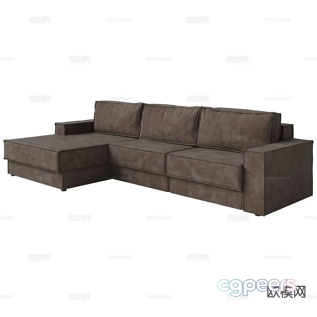 Modern corner sofa multi-person sofa 3d model
