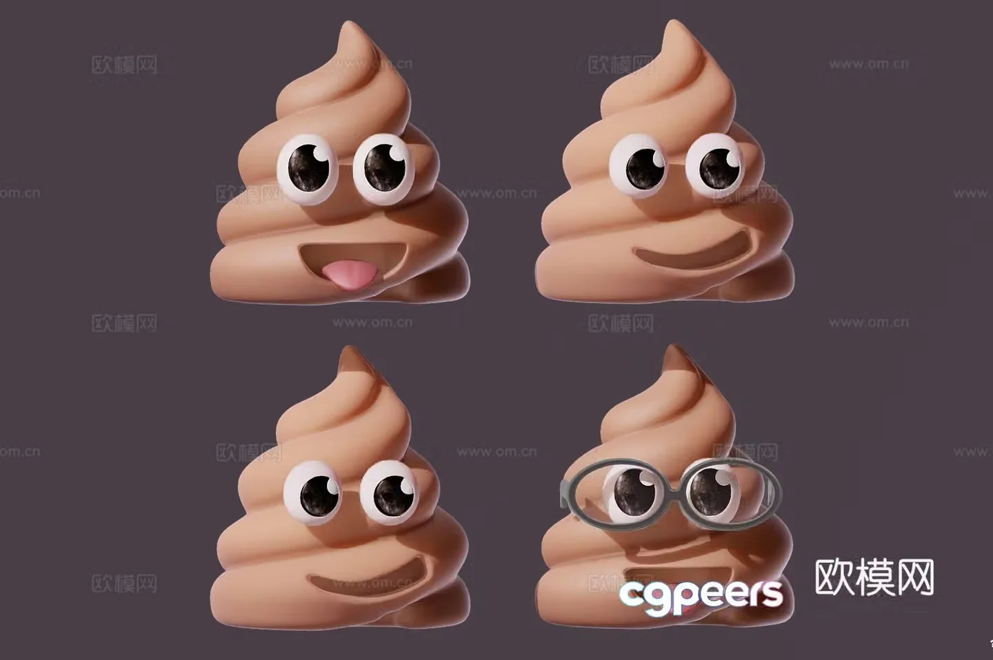 Modern sculpture ornaments Dolls emoticons Cute ornaments 3d model