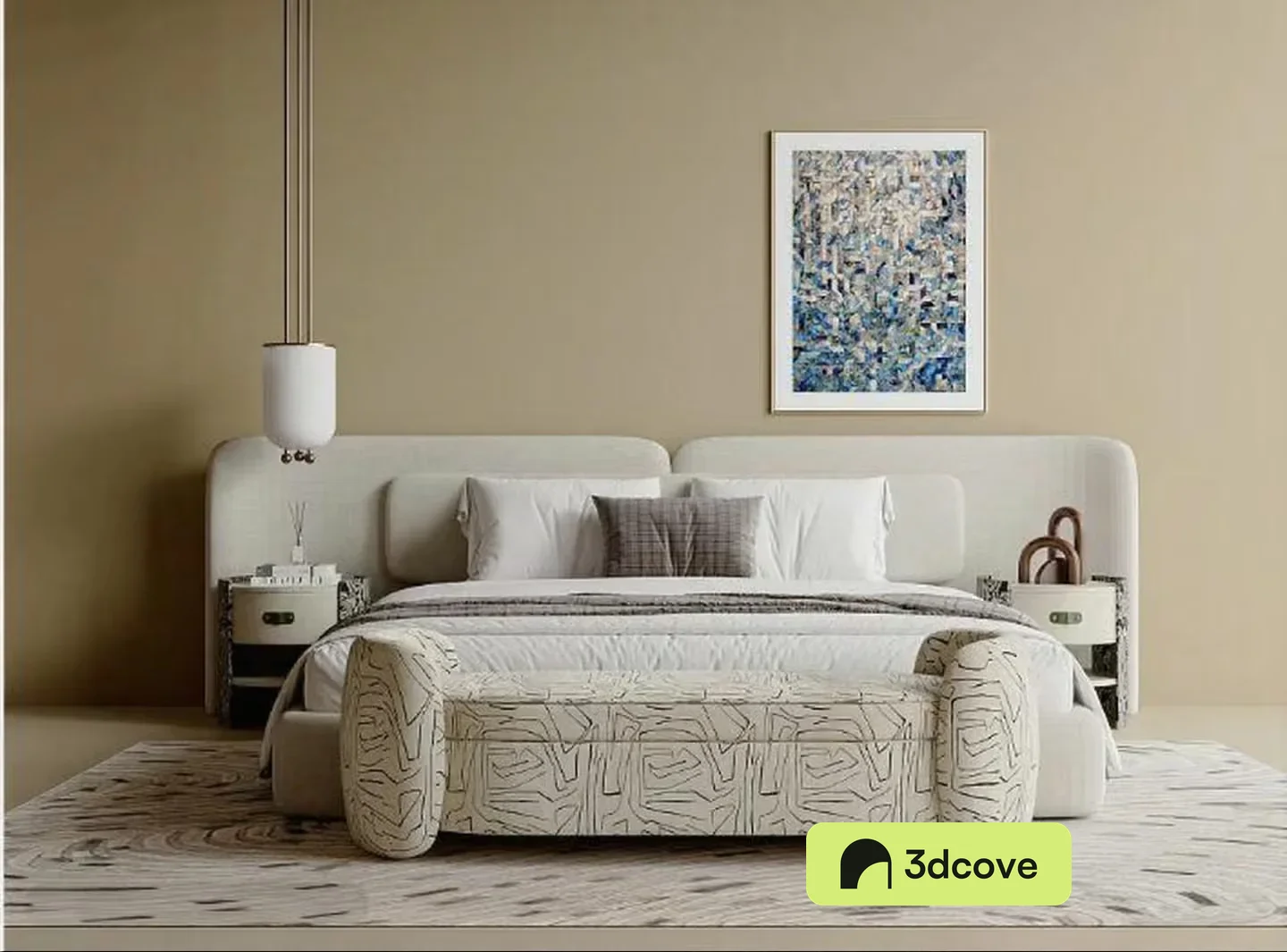Modern White Bed