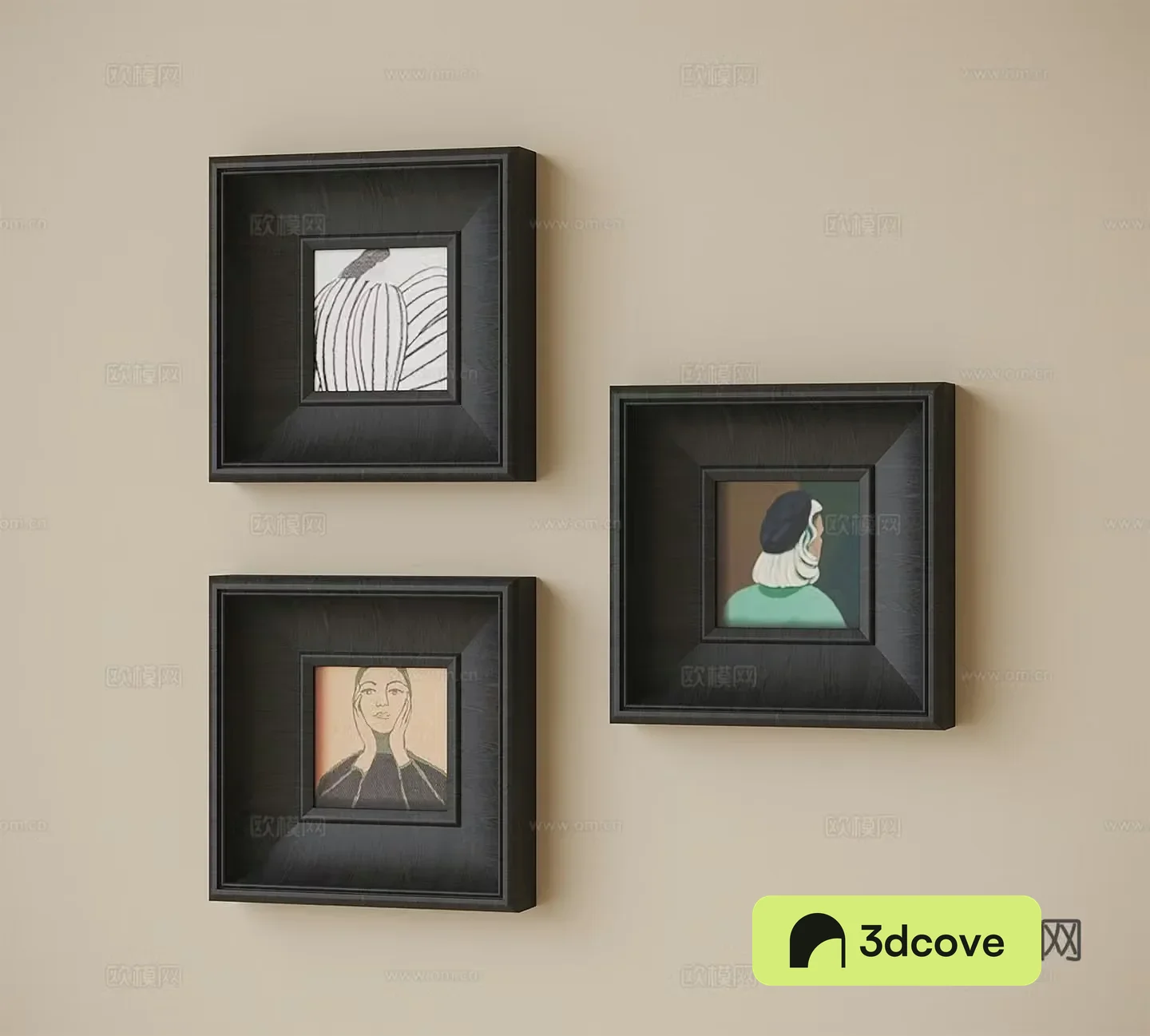 French hanging painting combination painting retro hanging painting
