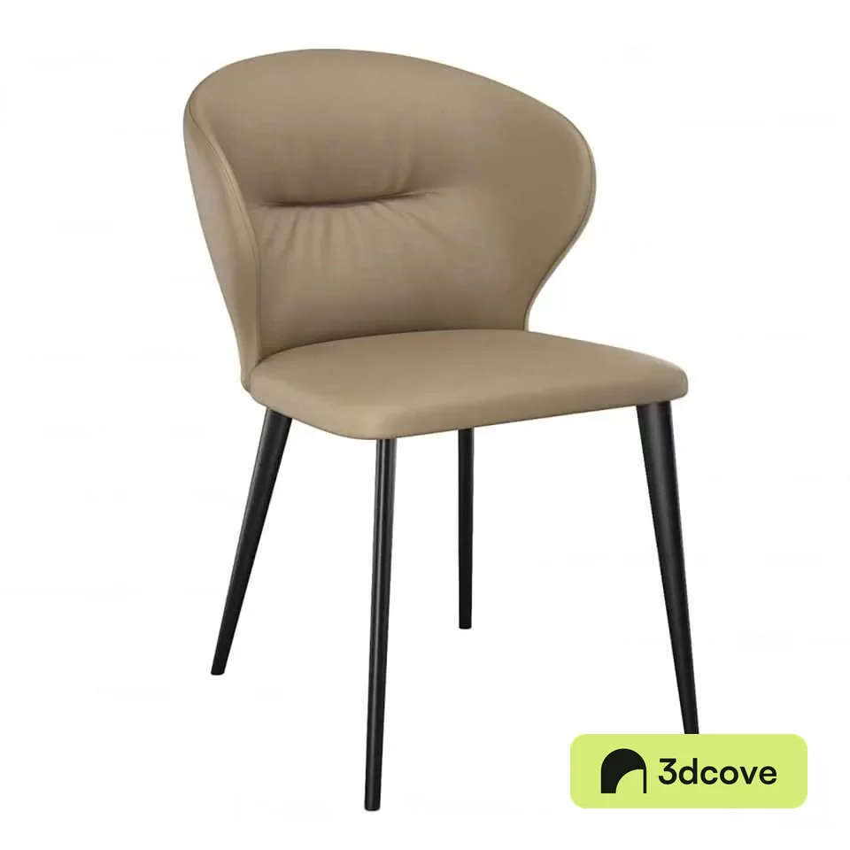 A Tan Chair With Black Legs