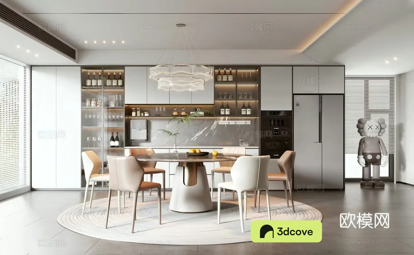 Modern light luxury restaurant