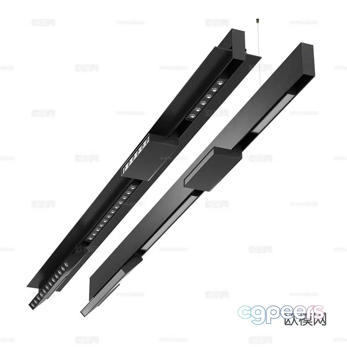Modern track light magnetic light spotlight 3d model