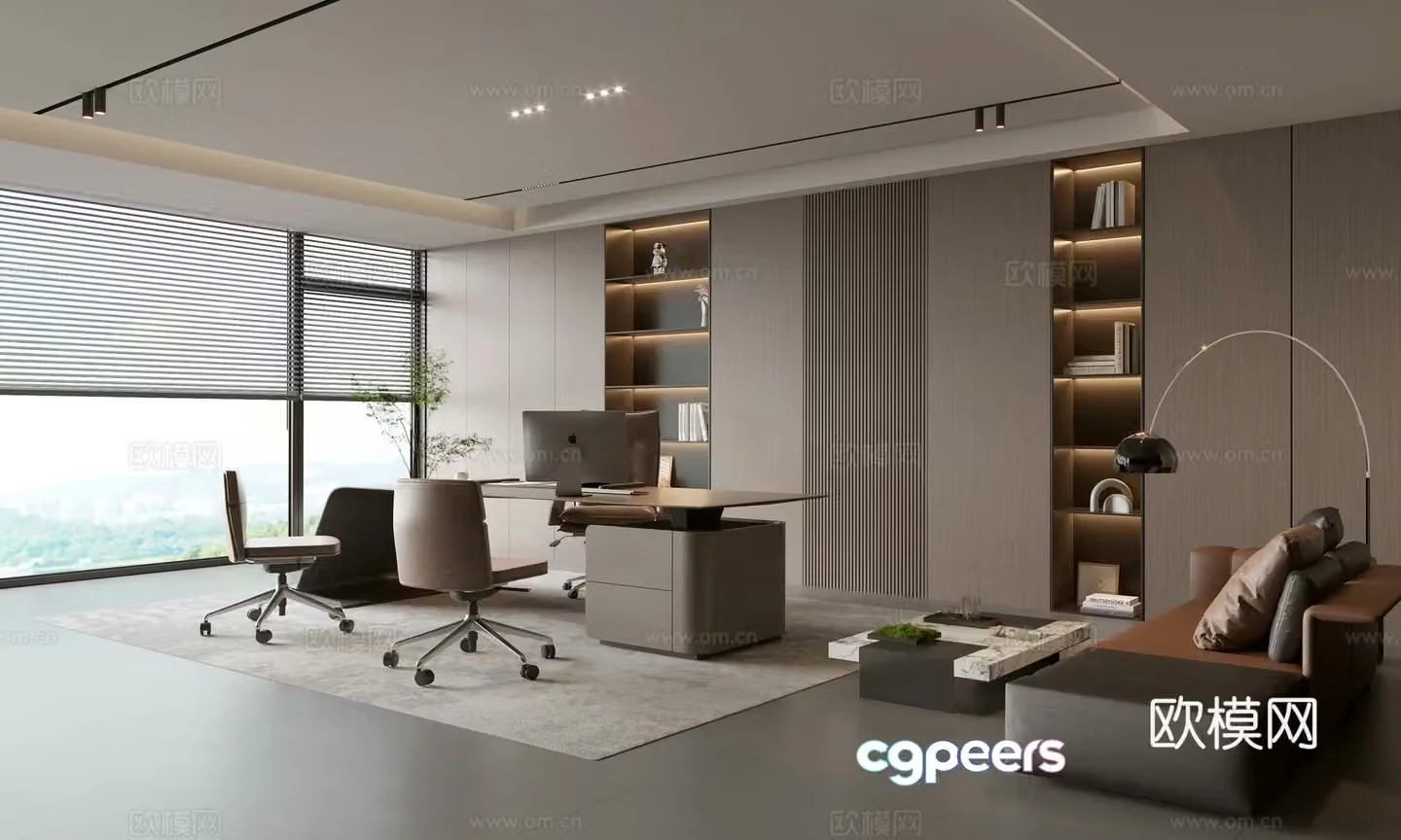 Modern Manager’s Office Chairman’s Office President’s Office Office Area Meeting Area 3D Model