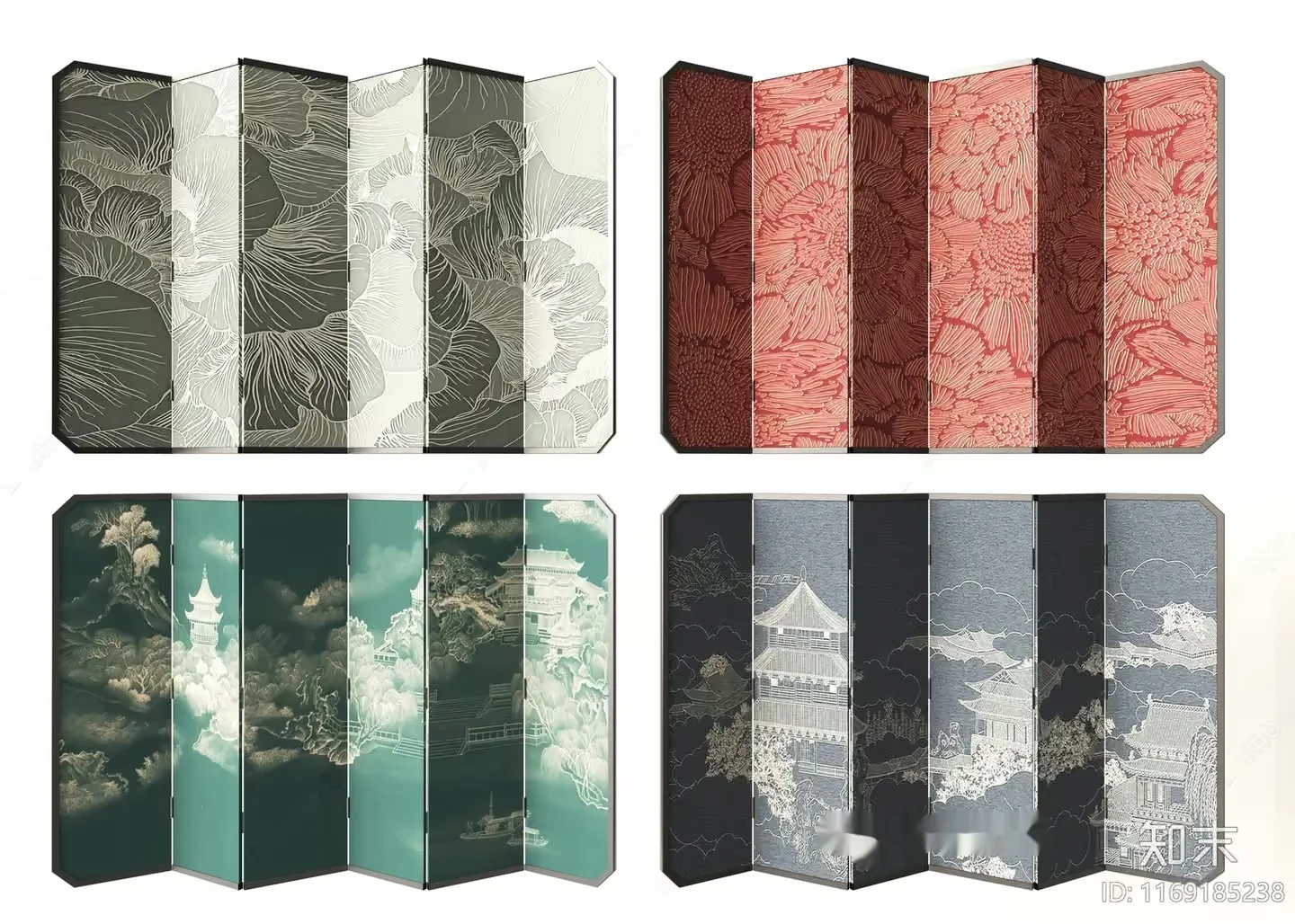 Traditional Japanese Screen 3D Model – 518 – VRAY Render