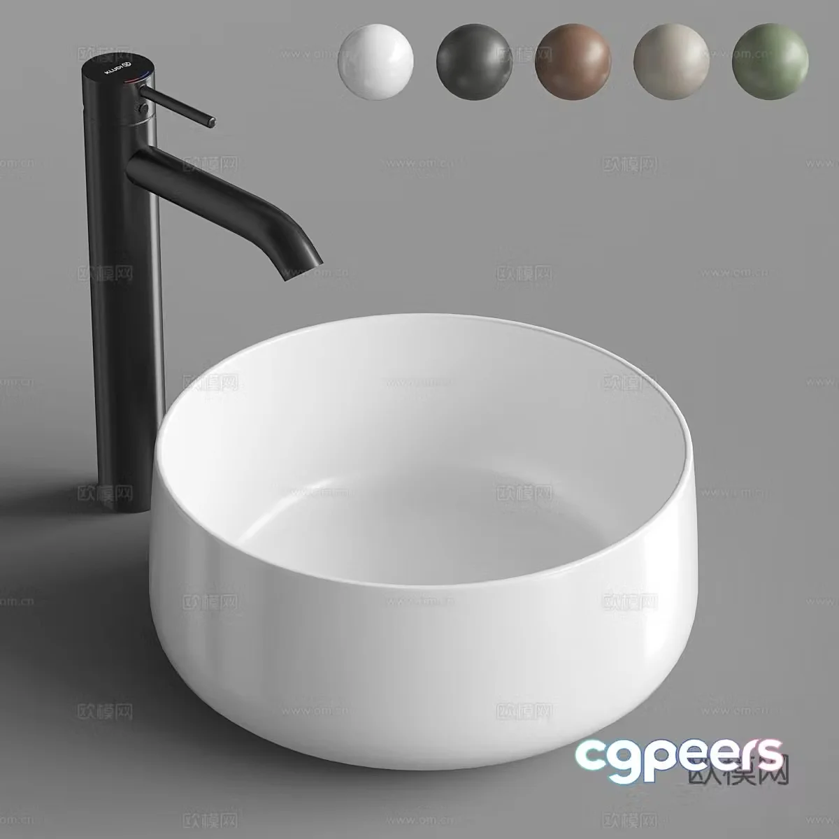 Washing table basin countertop basin faucet public toilet bathroom toilet outdoor 3D model