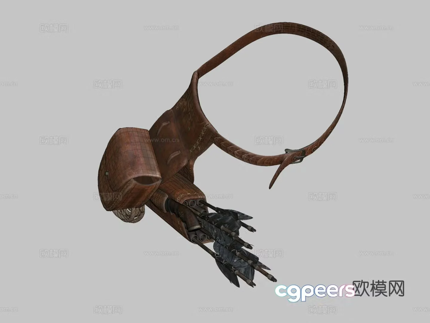 leather quiver 3d model