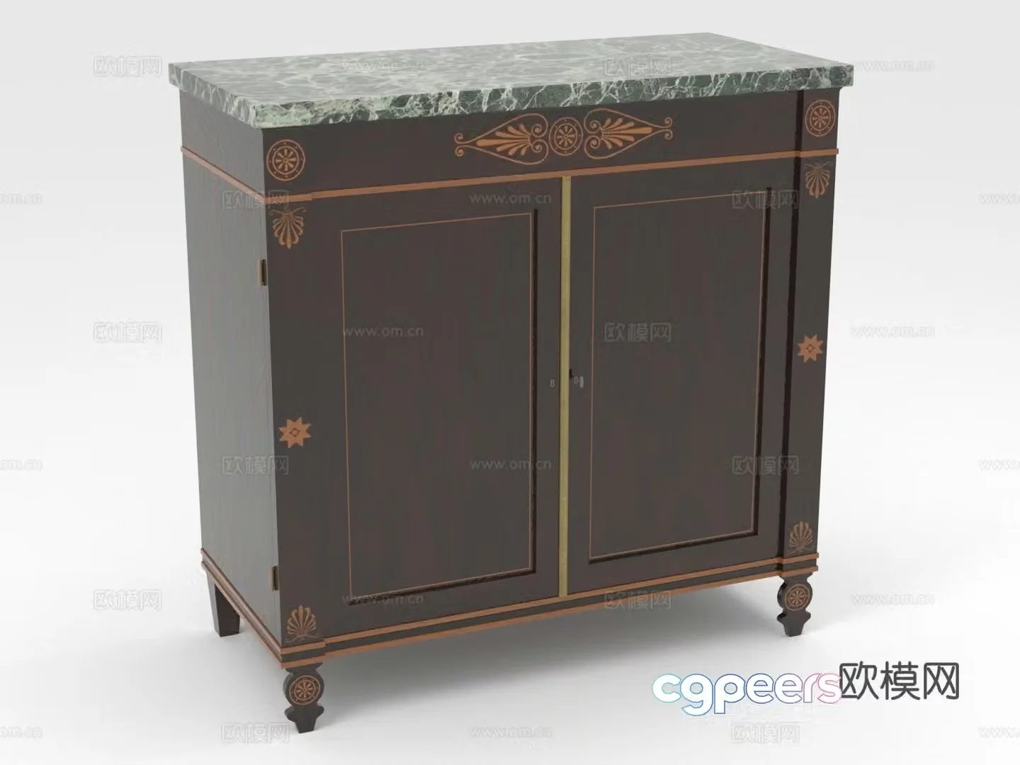 Wooden cabinets storage cabinets side cabinets cabinets 3d model