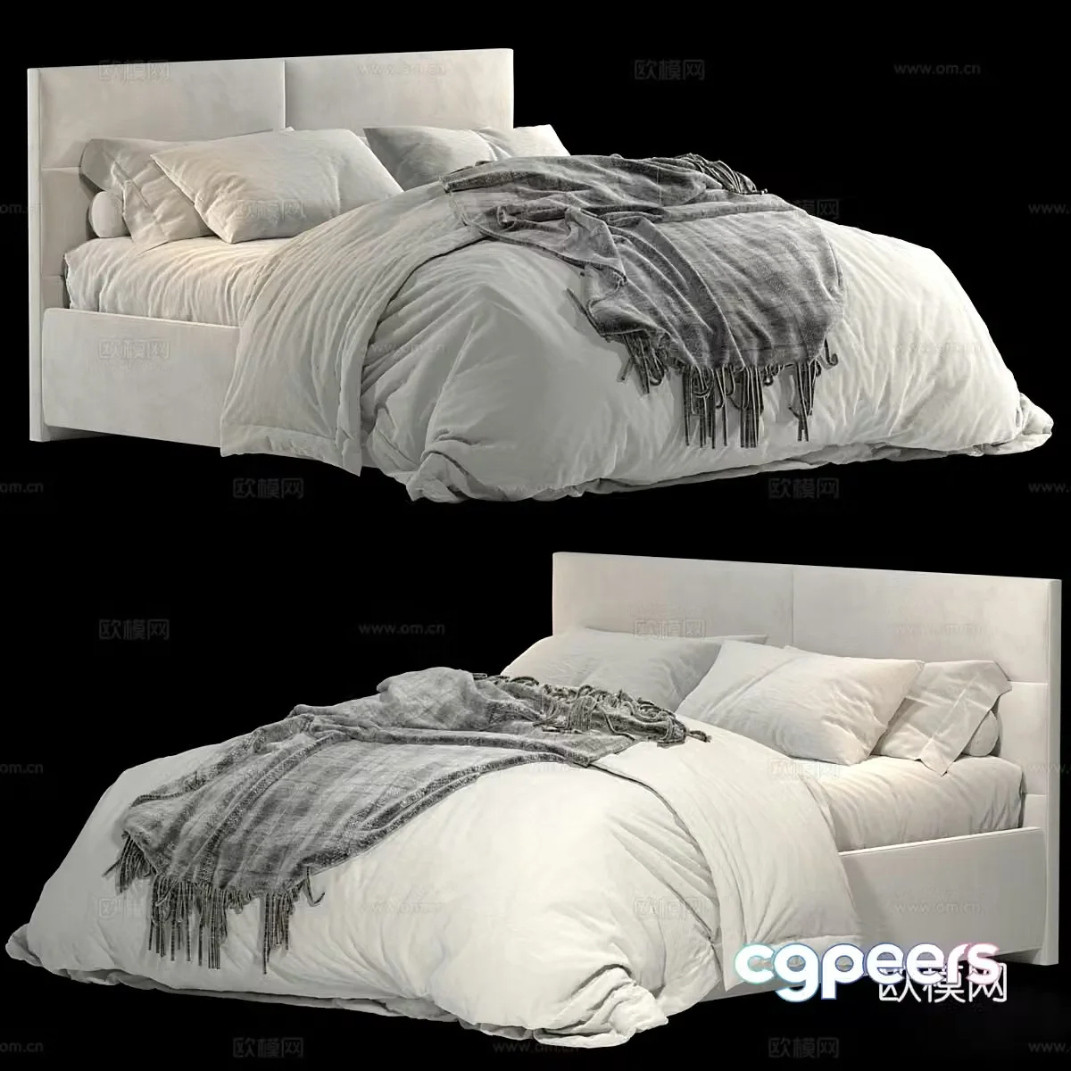 Double bed 3d model
