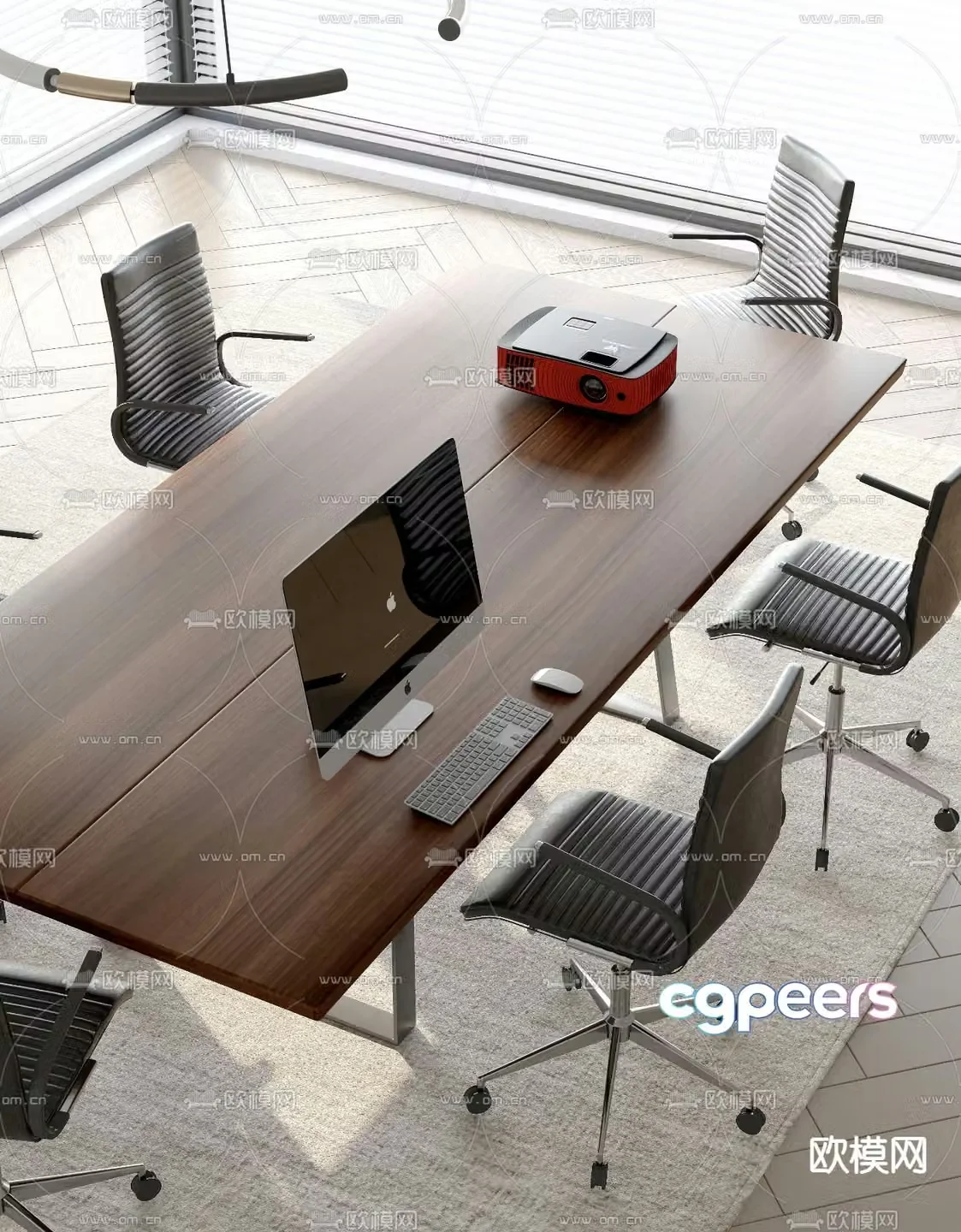 Modern conference table 3d model